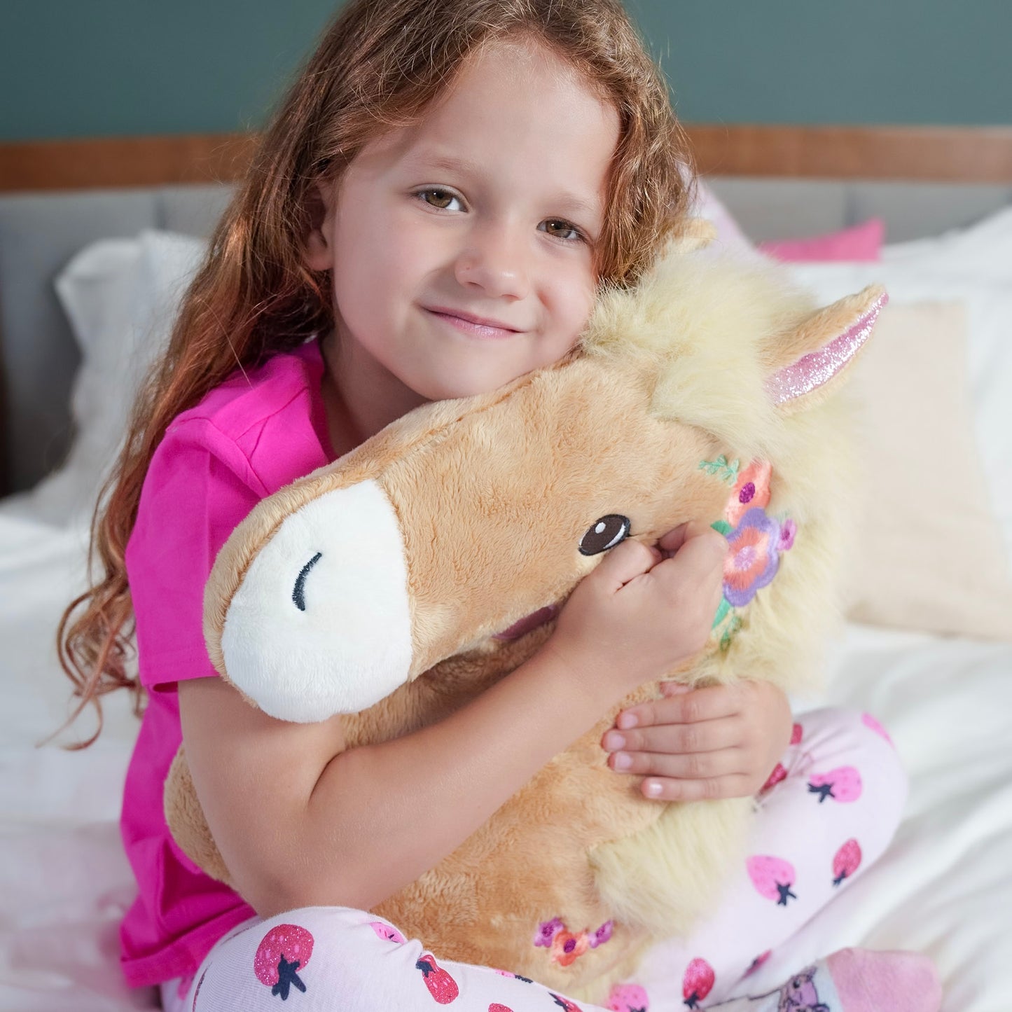 Die Spiegelburg - Kissen Pferdekopf - Pferdefreunde - 22899, Deko fürs Kinderzimmer, Stoffkissen für Mädchen und Jungen, Geschenk für kleine Pferdefans